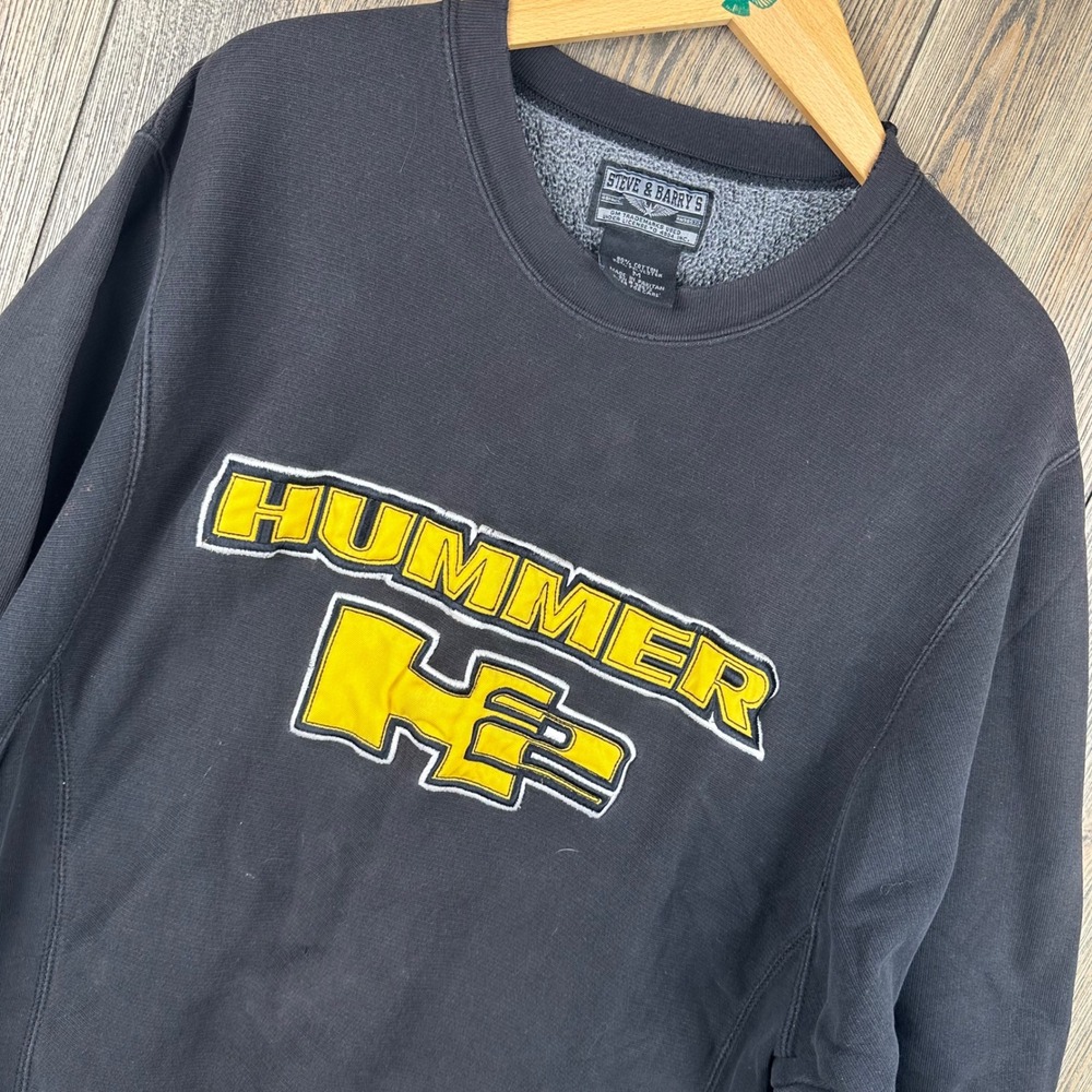 Steve & Barry's Hummer H2 Vintage 00s Sweatshirt Black Crewneck Size Medium